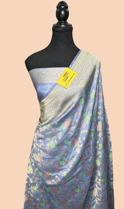buy powder Blue silk Saree online