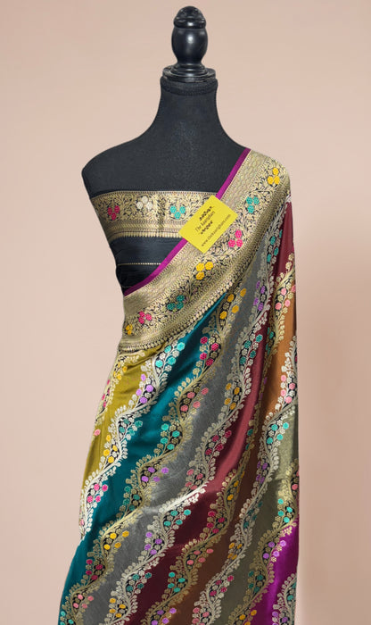 Buy Ektara Rangkat Jangla Banarasi Saree