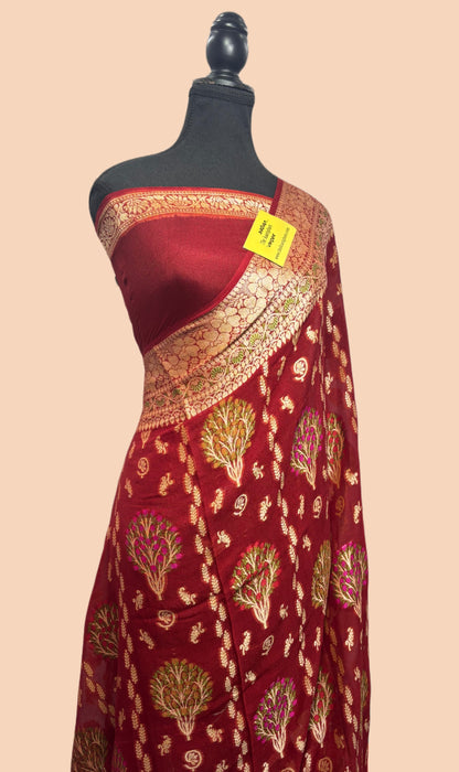Pure Banarasi Chiffon saree