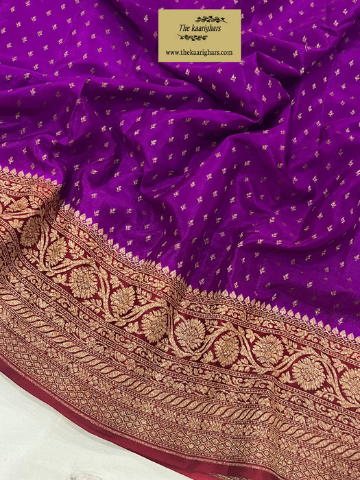 Buy Purple Banarasi saree
