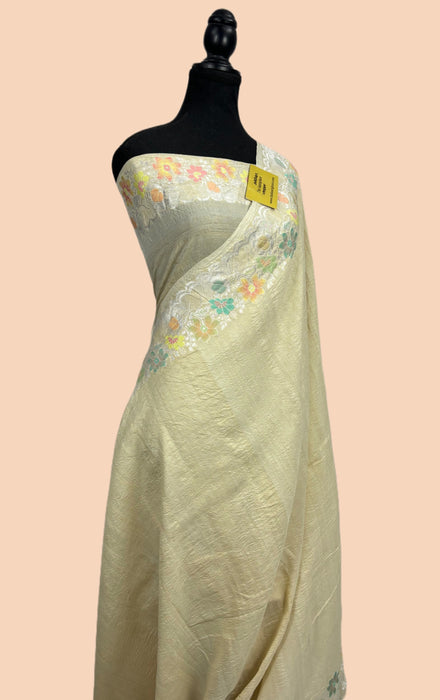 Tussar Georgette Banarasi Handloom Saree - Paithani