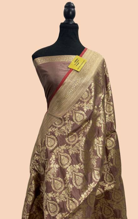 Pure Katan Banarasi Handloom Saree - Sona Jaal Work