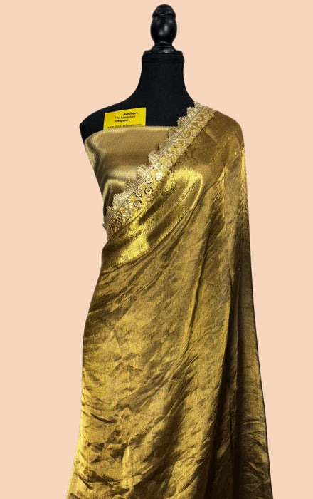 Pure Banarasi Tissue Handloom Saree - Reshmi Zari