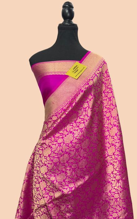 Rani Pure Katan Silk Banarasi Handloom Saree - Brocade