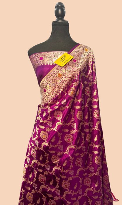 Pure Katan Banarasi Handloom Saree - Tilfi Meenakari Work