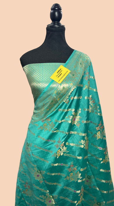 Blue Pure Chiniya Banarasi Handloom Saree