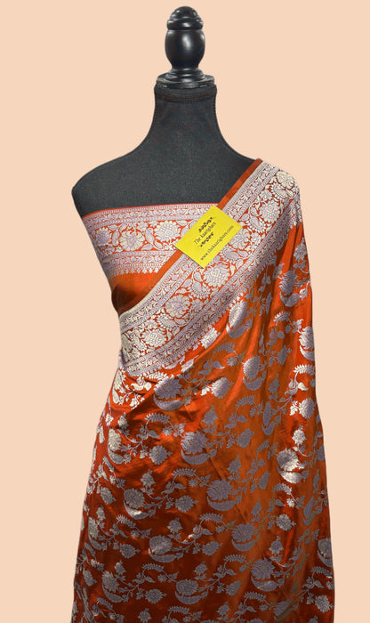 Pure Katan Banarasi Handloom Saree - Sona Jaal Work