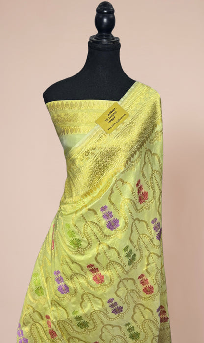 Ektara Pure Katan Silk Banarasi Handloom Saree - Kadiyal Jangla