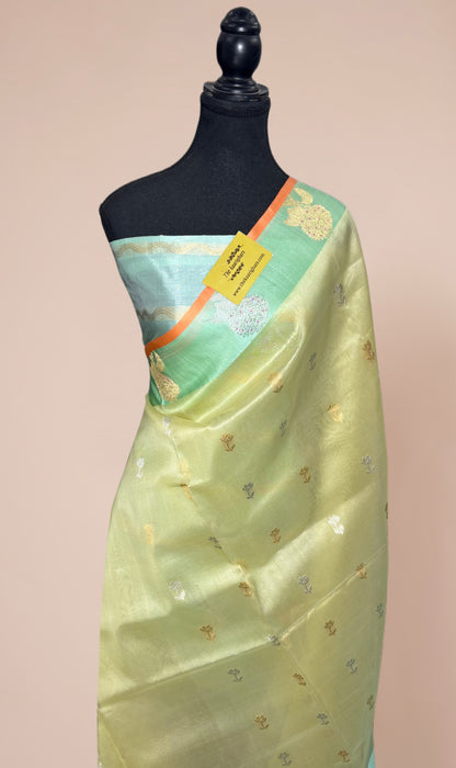 Pure Kora Banarasi Handloom Saree - Sona Roopa Work