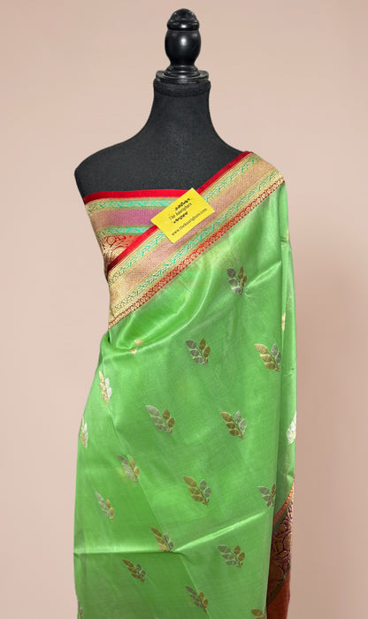 Pure Kora Banarasi Handloom Saree - Sona Roopa Work