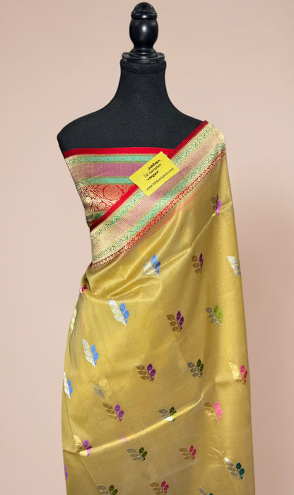 Pure Kora Banarasi Handloom Saree - Sona Roopa Work