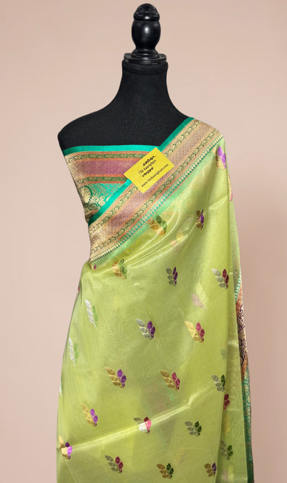 Pure Kora Banarasi Handloom Saree - Sona Roopa Work