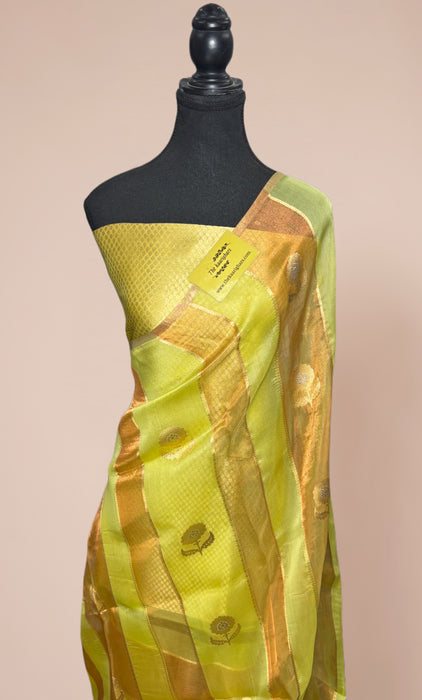 Pure Kora Banarasi Handloom Saree - Sona Roopa Work