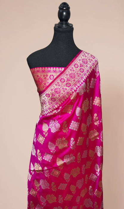 Rani Pure Katan Banarasi Handloom Saree - Kadhiyal Sona Roopa