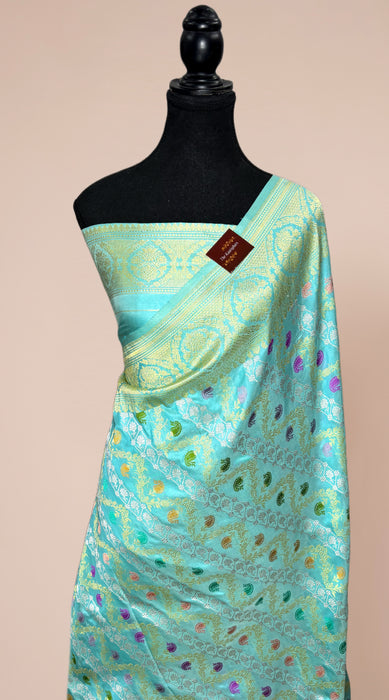 Ektara Pure Katan Silk Banarasi Handloom Saree - Kadiyal Jangla