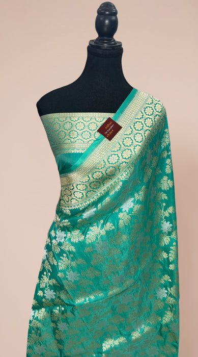 Pure Katan Banarasi Handloom Saree - Sona Roopa Jaal