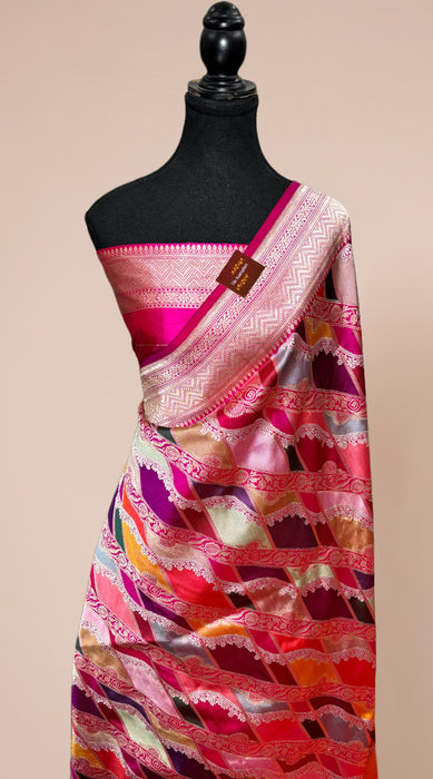 Ektara Pure Katan Silk Banarasi Handloom Saree - Rangkat Kadhiyal Jangla