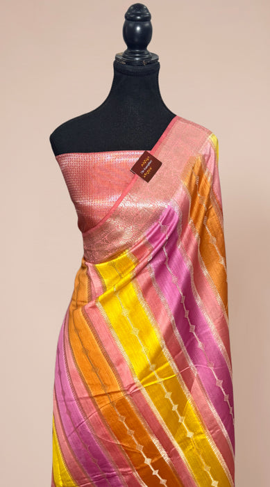 Rangkat Pure Soft Silk Chiniya Banarasi Handloom Saree