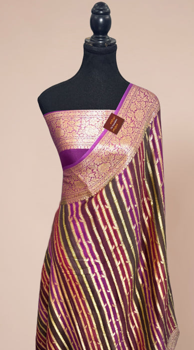 Rangkat Pure Khaddi Chiffon Banarasi Saree