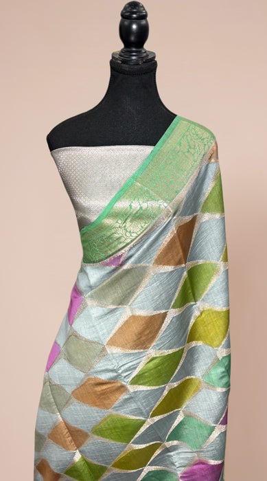 Rangkat Pure Soft Silk Chiniya Banarasi Handloom Saree