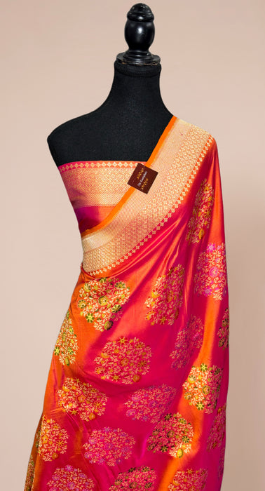 Ektara Pure Katan Silk Banarasi Handloom Saree - Kadiyal Jangla