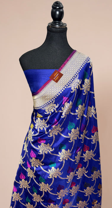 Ektara Pure Katan Silk Banarasi Handloom Saree - Kadiyal Jangla