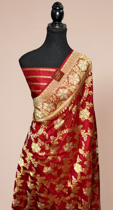 Ektara Pure Katan Silk Banarasi Handloom Saree - Kadiyal Jangla