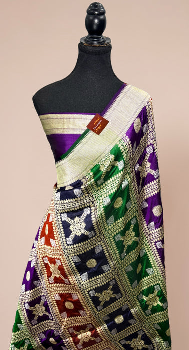 Megenta Pure Katan Banarasi Handloom Saree - Rangkat