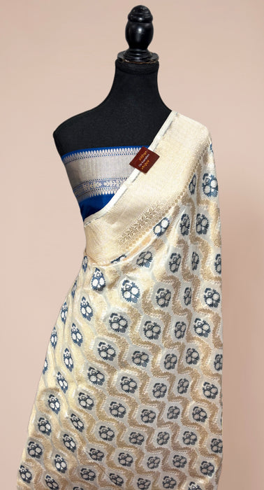 Pure Katan Banarasi Handloom Saree - Sona Roopa Meenakari