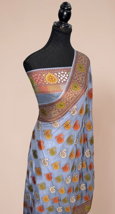 Pure Khaddi Chiffon Banarasi Saree