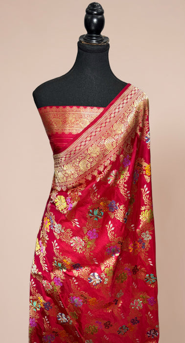 Ektara Pure Katan Silk Banarasi Handloom Saree - Kadiyal Jangla