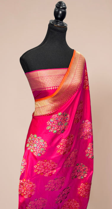 Ektara Pure Katan Silk Banarasi Handloom Saree - Kadiyal Jangla