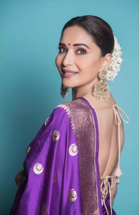Madhuri Dixit Pure Katan Silk Banarasi Handloom Saree