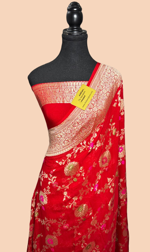 Buy Khaddi Georgette meena saree online in USA