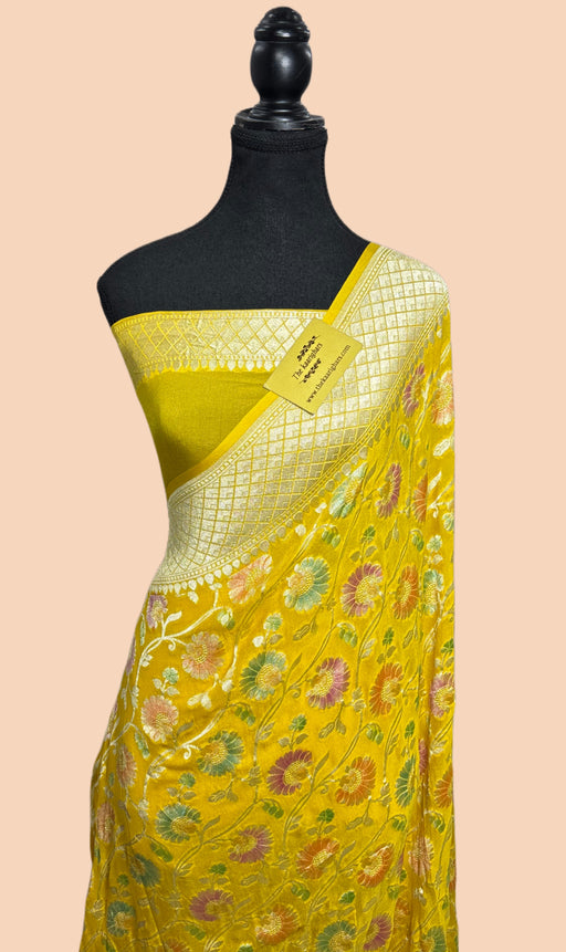 Buy Khaddi Georgette meena saree online in USA