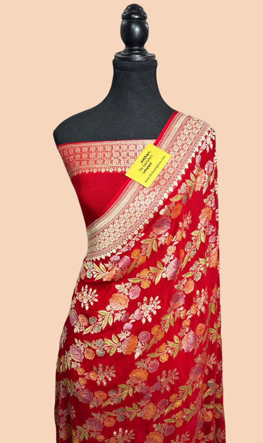 Buy Khaddi Georgette meena saree online in USA