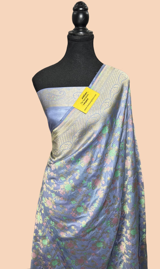 buy powder Blue silk Saree online 