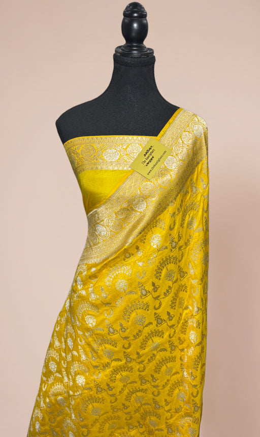 Buy yellow Banarasi Silk Saree online
