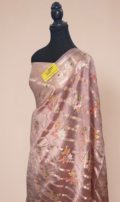Rose Pure Chiniya Banarasi Handloom Saree