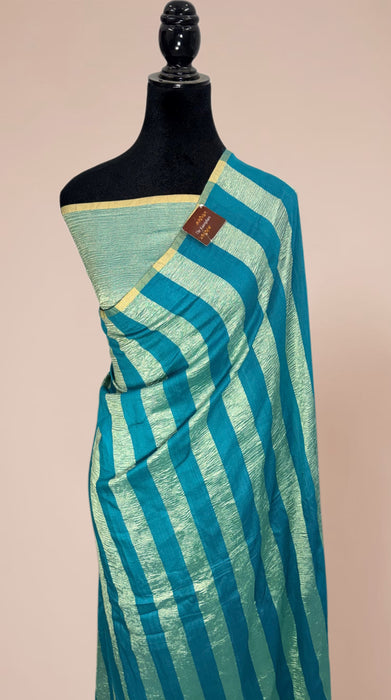 Pure Banarasi Moonga Tissue Handloom Saree - Designer Work