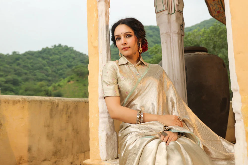 Pure Banarasi Tissue Handloom Saree - Brocade