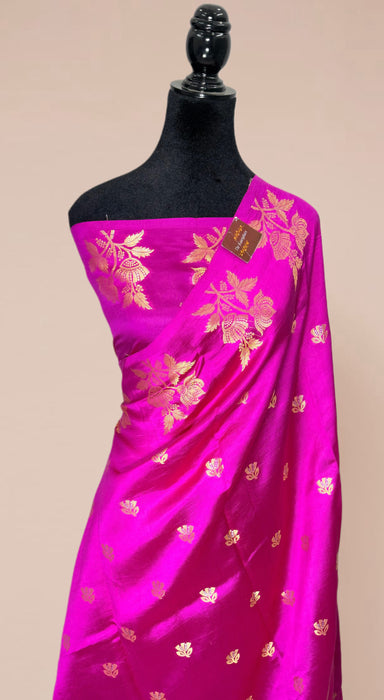 Rani Pure Raw Mango Banarasi Handloom Saree - Designer Buta