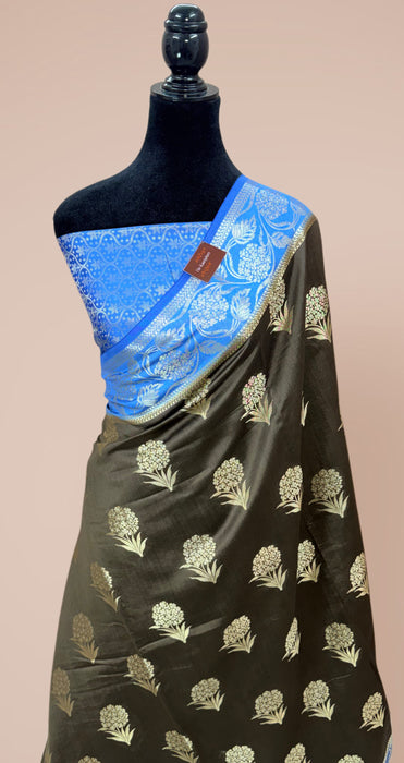 Pure Raw Mango Banarasi Handloom Saree - Sona Roopa