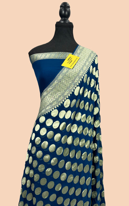buy blue khaddi saree