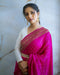 Buy Pink Banarasi Crepe saree