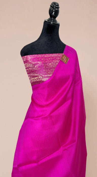 Rani Pure Kora Banarasi Handloom Saree