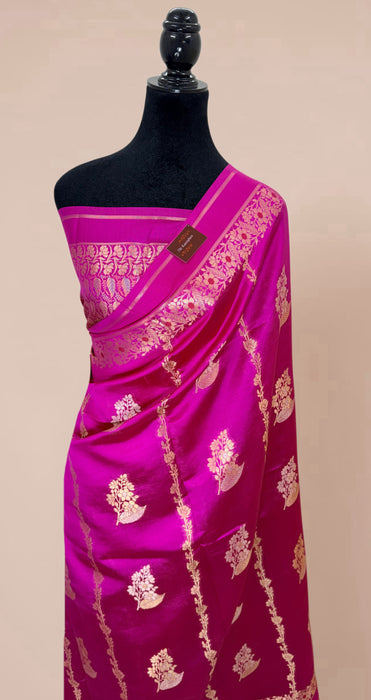 Rani Pure Mango Katan Banarasi Handloom Saree