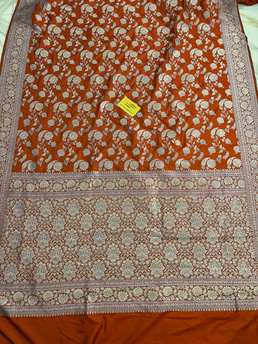 Pure Katan Banarasi Handloom Saree - Sona Jaal Work