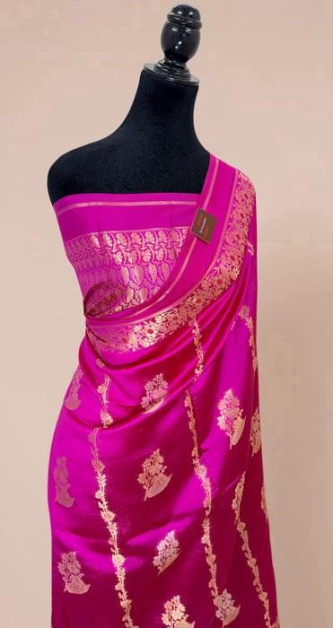 Rani Pure Mango Katan Banarasi Handloom Saree