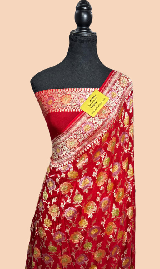 Buy Khaddi Georgette meena saree online in USA